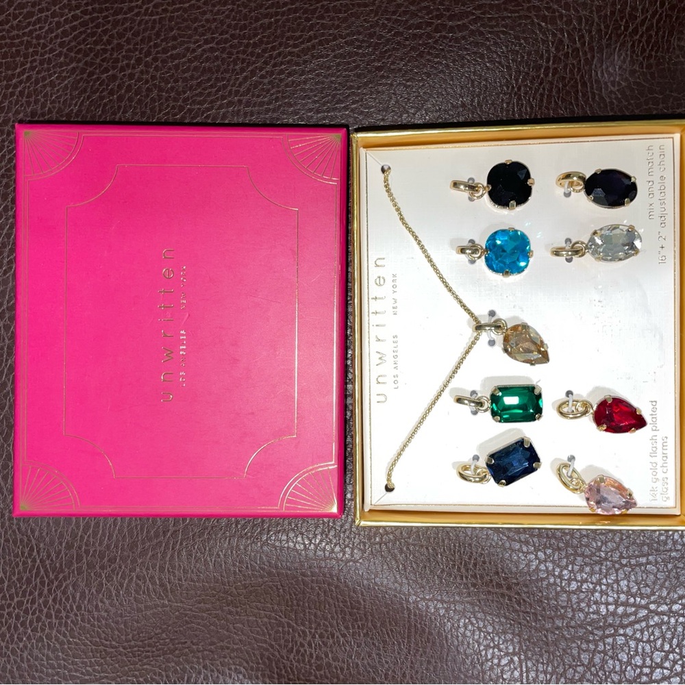 - Unwritten 14K Gold Plated Necklace and Pendant Jewelry set - Picture 6 of 6